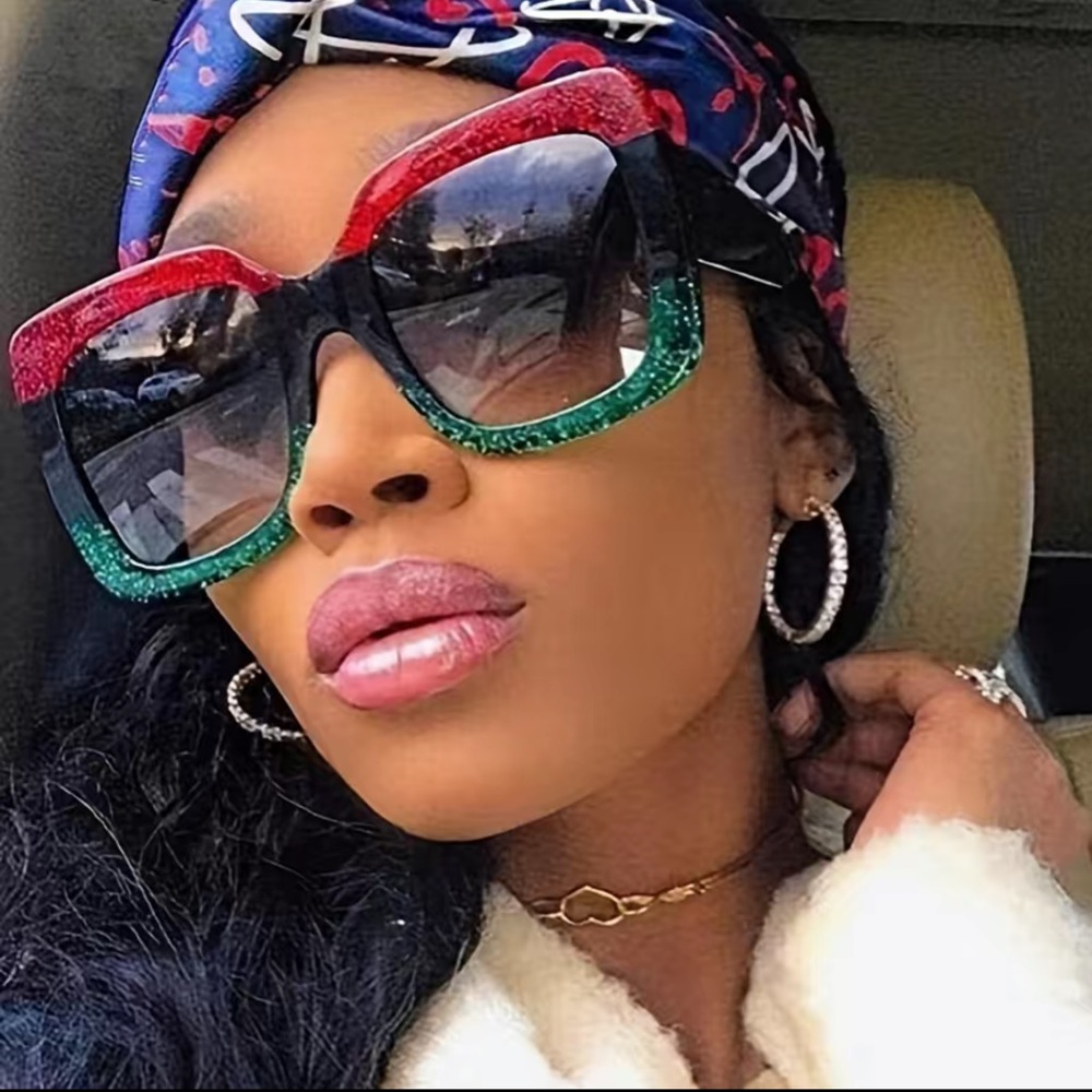 ❌SOLD❌ Fashion Sunglasses Green & Red with UV protection